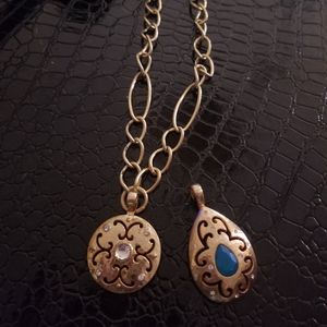 Brighton Versailles link necklace w 2  pendants